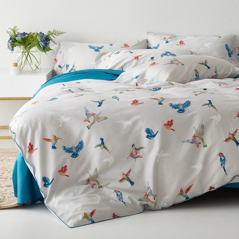 简约欧式纯棉贡缎四件套